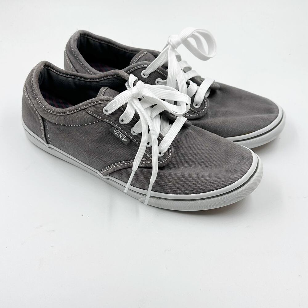Vans Lo Pro Gray Canvas Low Top Sneakers Women's 8.5 Lace Up Shoes Street Coast